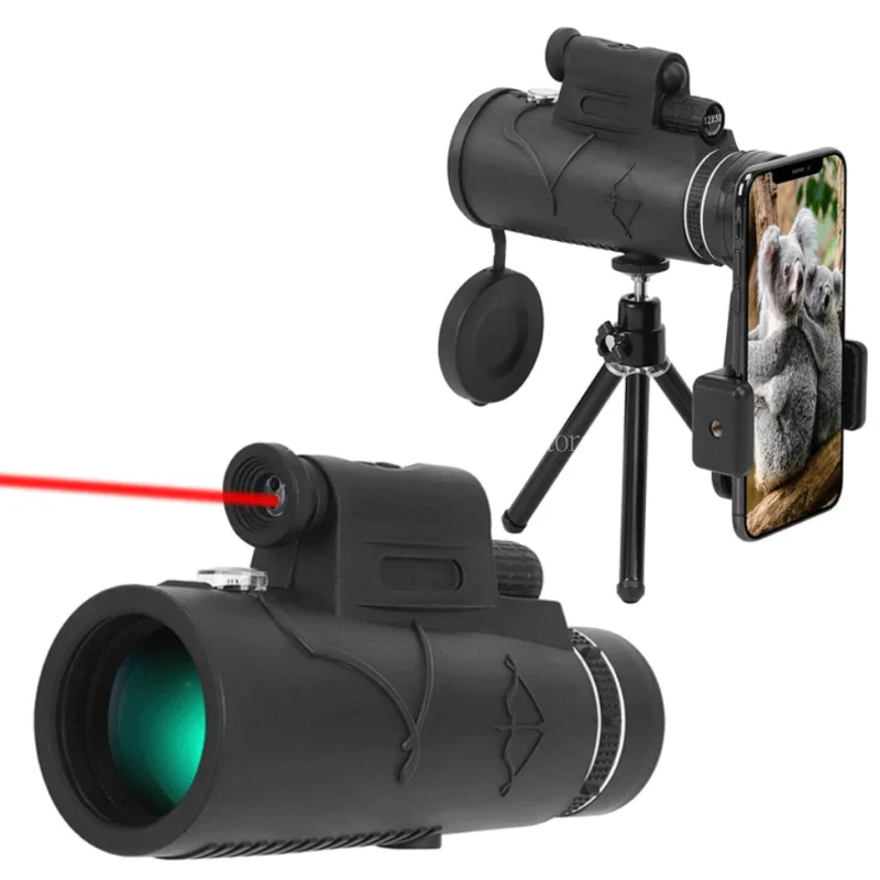 

50x60 HD Zoom Powerful Monocular Telescope Portable Binoculars Long Range Telescope Hunting Camping With Tripod Phone Clip
