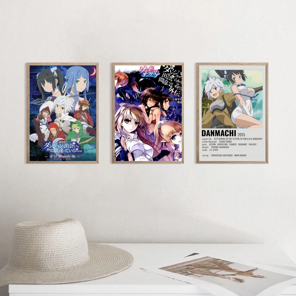 1pc DanMachi Poster Wall Art Home Decor Room Decor Digitaal Schilderen Woonkamer Restaurant Keuken Art