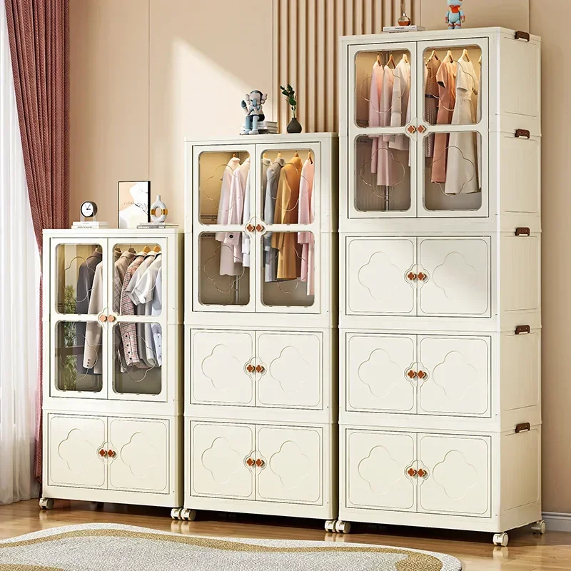 

Plastic Folding Wardrobe Storage Portable Clothes Women Wardrobe Items Dividers Large Capacity Folding Finishing Bins