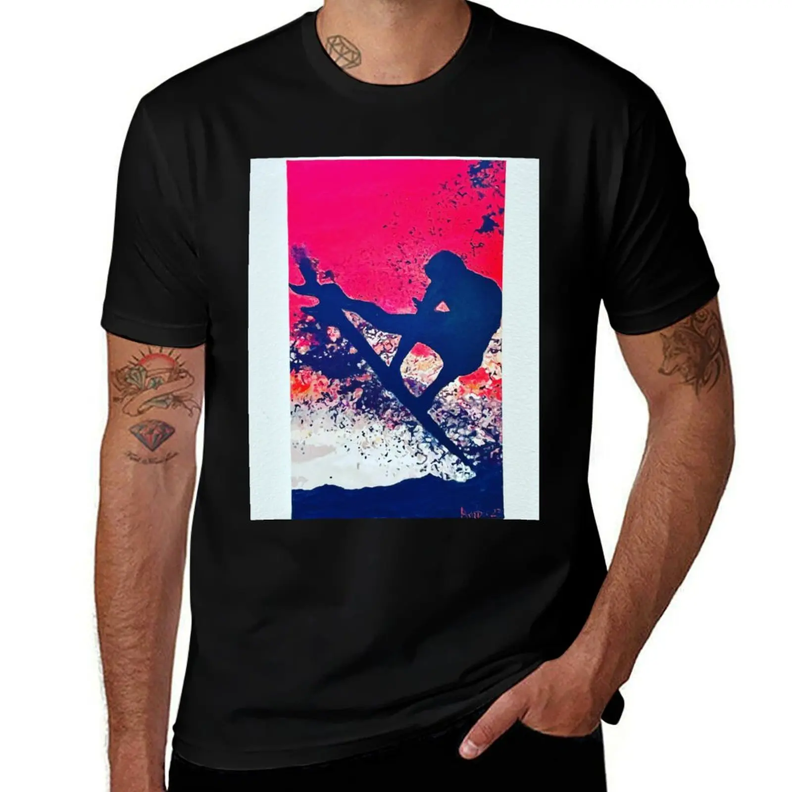 

Big Wave Sunset Surfer T-Shirt mens graphic t shirts t shirt personalised T-Shirt