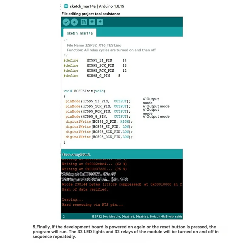 BNVN-WIFI Bluetooth Relay Module ESP32-WROOM, 32-Channel Development Board With DC Power Supply