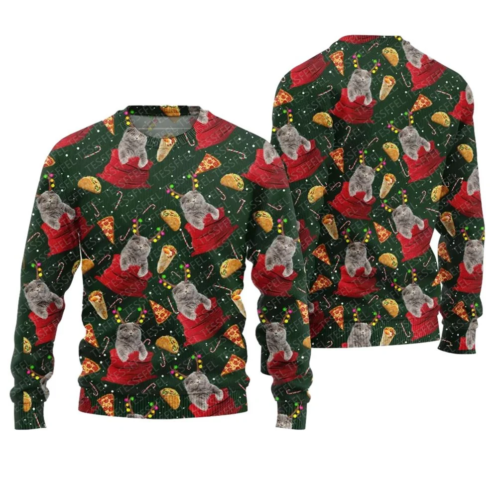 

Christmas Skull Santa Claus Pets Jesus Knitted Ugly Sweater 3DPrint Vintage Winter Casual Harajuku Pullover Retro Long Sleeves K