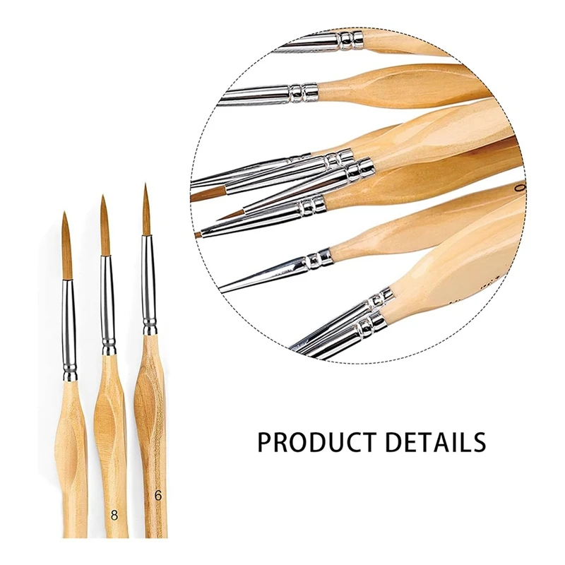 Thin Brushes For Acrylic, Watercolor, Face, Nails, Scale Model Painting, Line Drawing