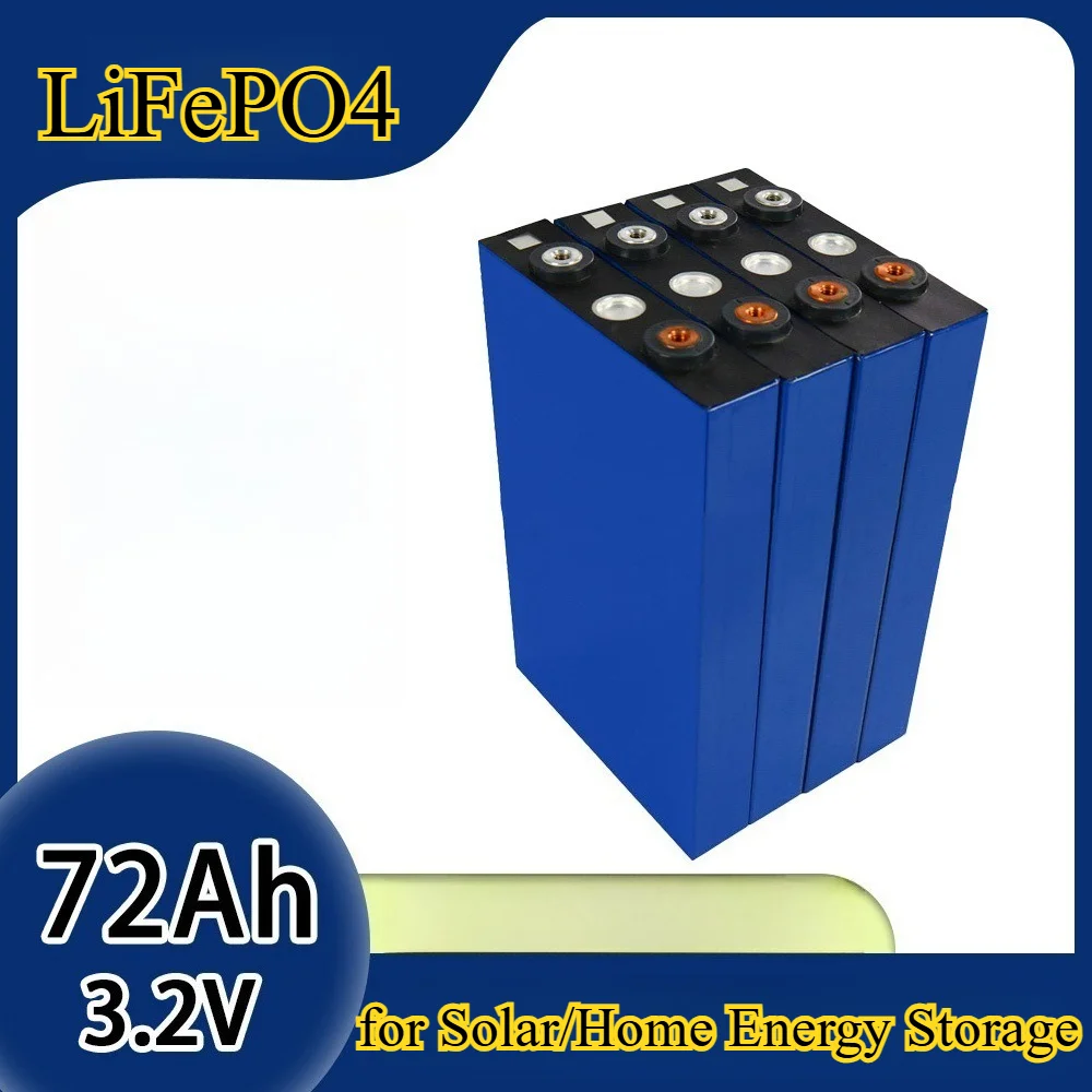 

3.2V 72Ah LiFePO4 Battery Cell A-Grade for Solar/Home Energy Storage/Elderly Scooter 6000+ Cycles Aluminum Shell Bulk Stock