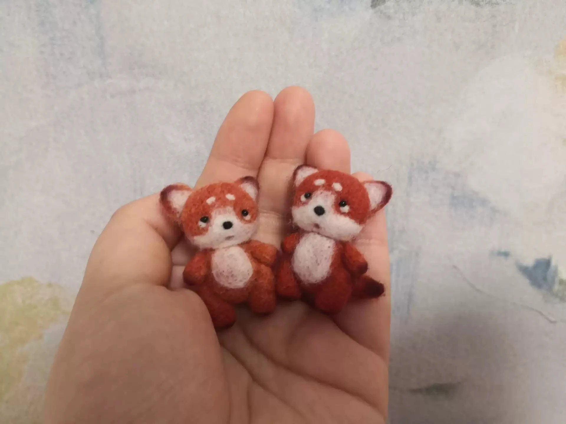 Dula Doll Handmade Wool felt fox animals hugging doll for Blythe ob11 gsc Doll Accessories