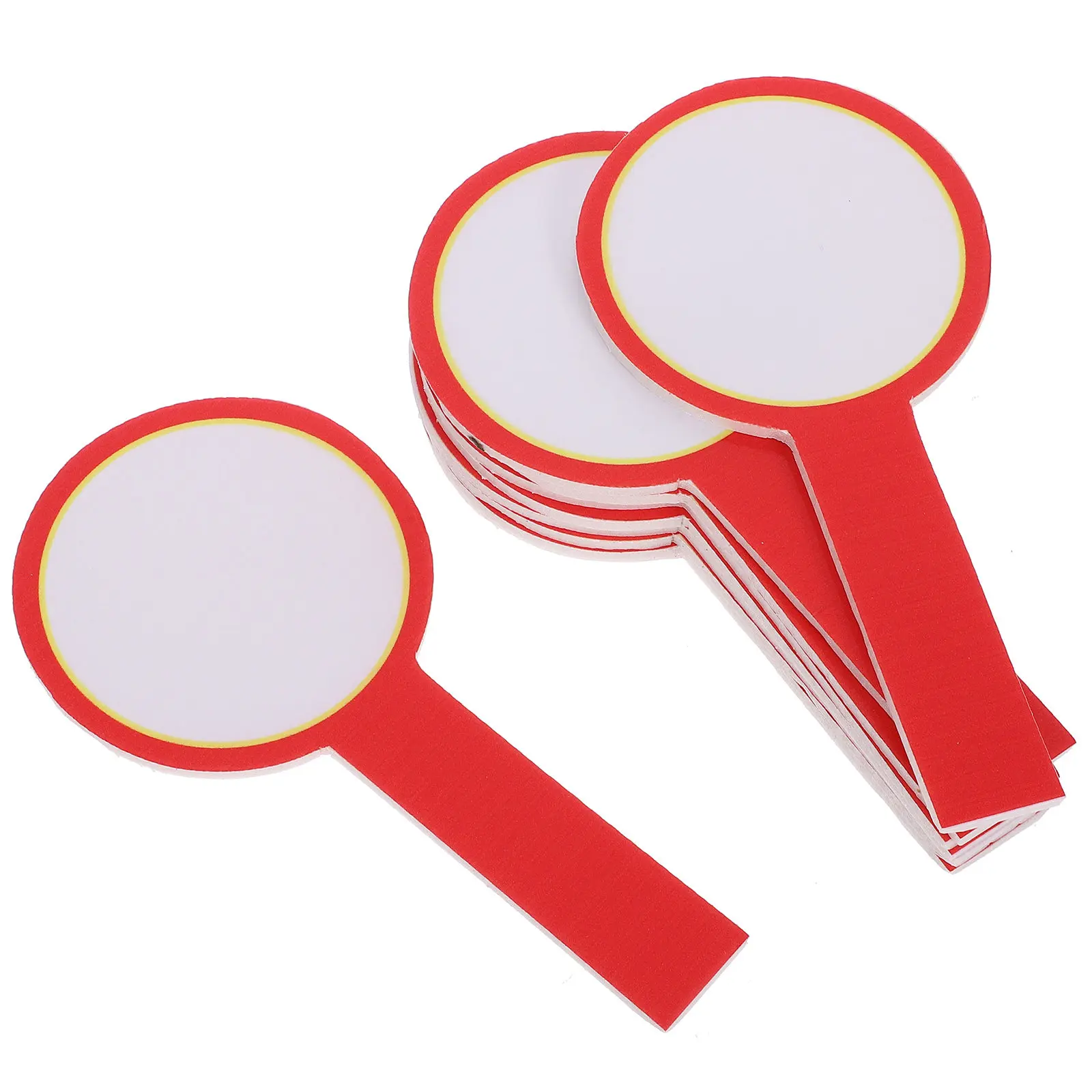 10Pcs Scoreboard Hand White Board Blank Dry Erase Paddle Portable Reusable Mini Whiteboard for Scoring Voting Events
