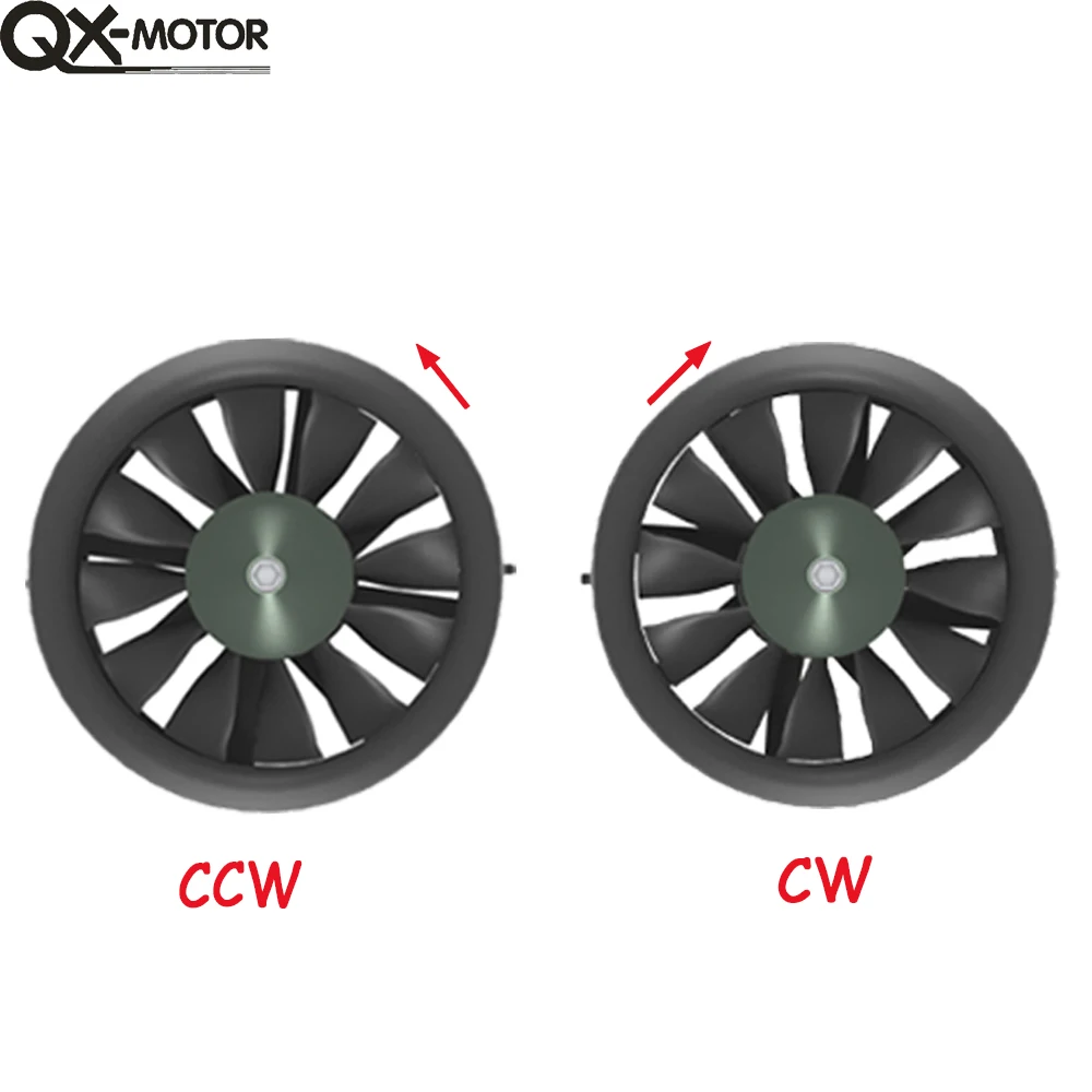 QX-MOTOR 90mm EDF 12 ostrza wentylator kanałowy QF3748 3758 silnik bezszczotkowy 1000kv 1200kv 1450kv 1550kv CWCCW do zdalnego sterowania część