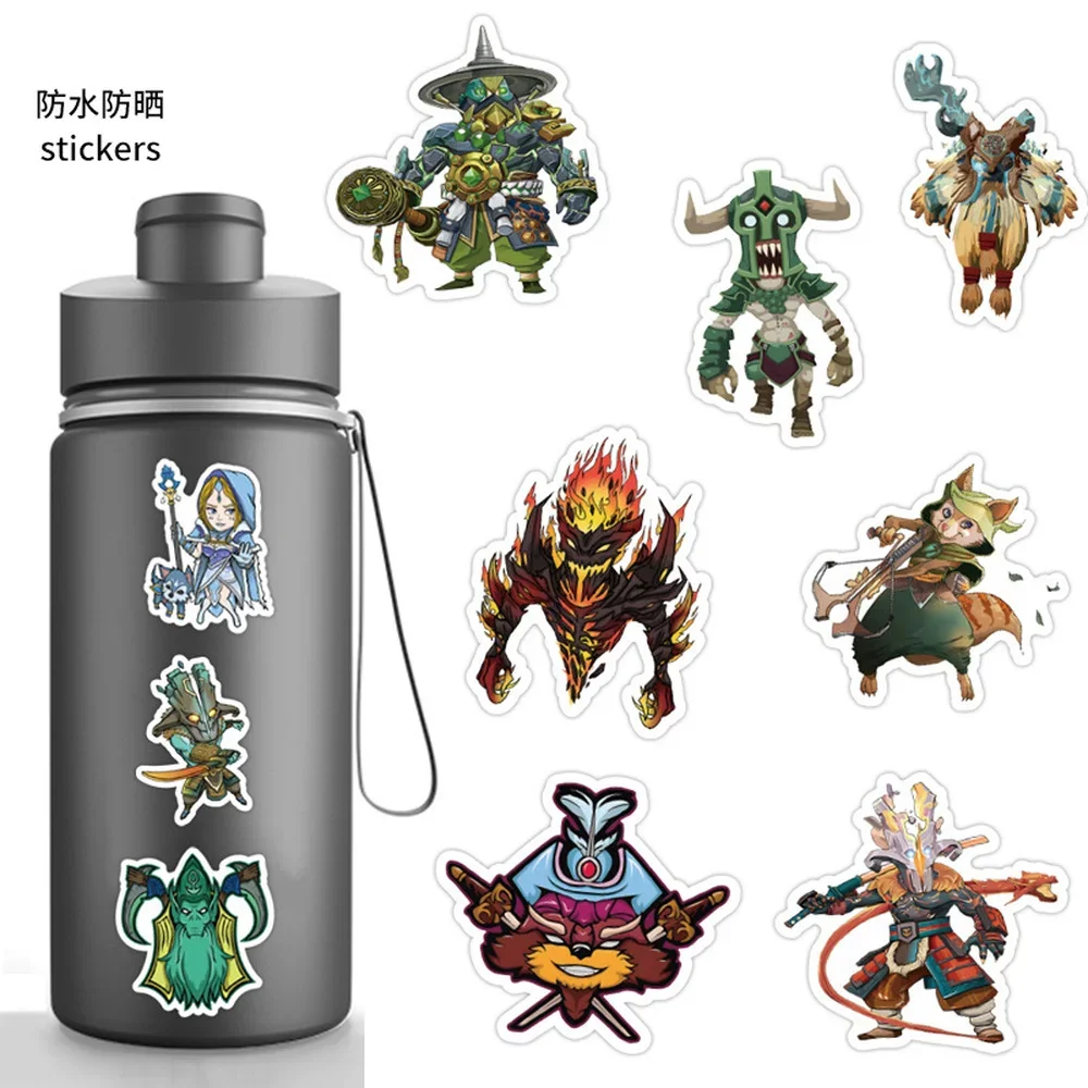 10/50Pcs Dota 2 Game Funny Cartoon Stickers for Bicycle Suitcase Cool Laptop Graffiti Stickers Skateboard Kids Stickers