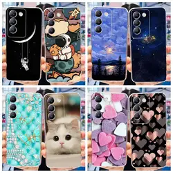 For Vivo V40 SE Case 2024 New Cute Astronaut Shockproof Silicone TPU Back Cover For Vivo V30 Lite Y100 5G V2327 VivoY100 5G Capa