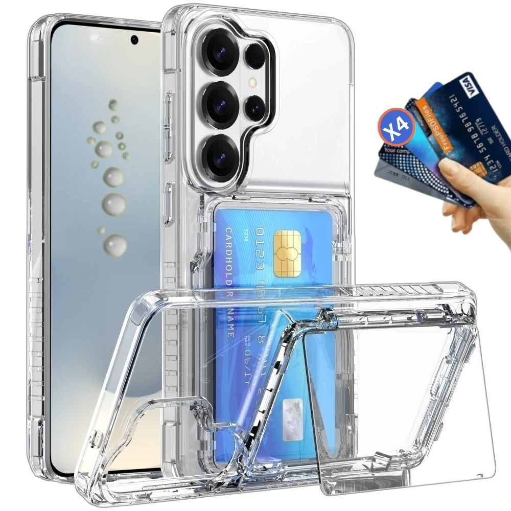 Wallet Case For Samsung S26 Ultra/S26 Plus /S26 /S26+ Clear Case with Credit Card Holder ID Card Slots Design Shockproof Cover