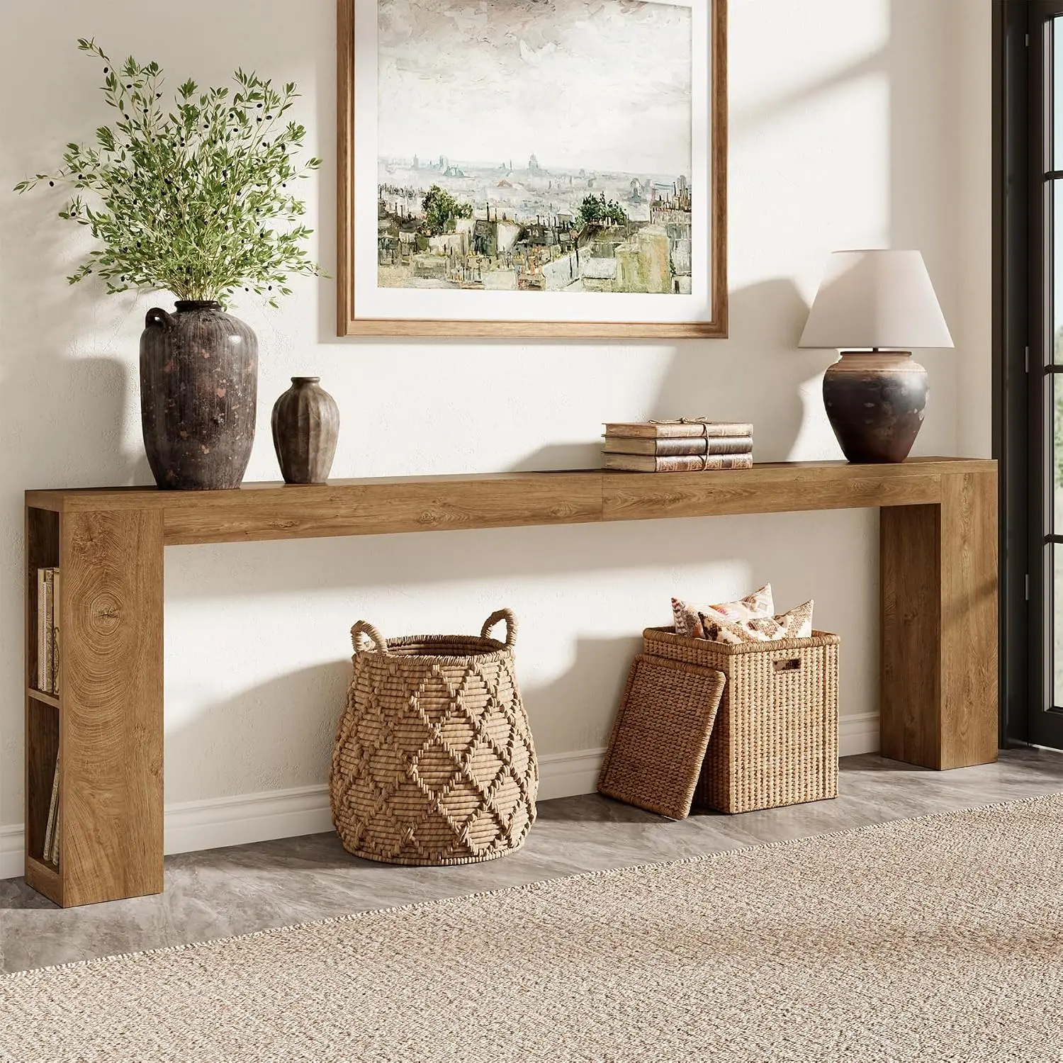 94.5-Inch Extra Long Console Table, Narrow Sofa Behind Couch Table, Customized