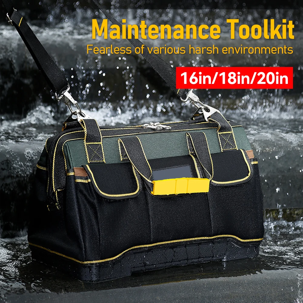 16/18/20 inch Tool Bag Waterproof Tools Storage Bag Large Capacity Electrician Tools Multi-Pocket Carpentry Repair Organizer Box