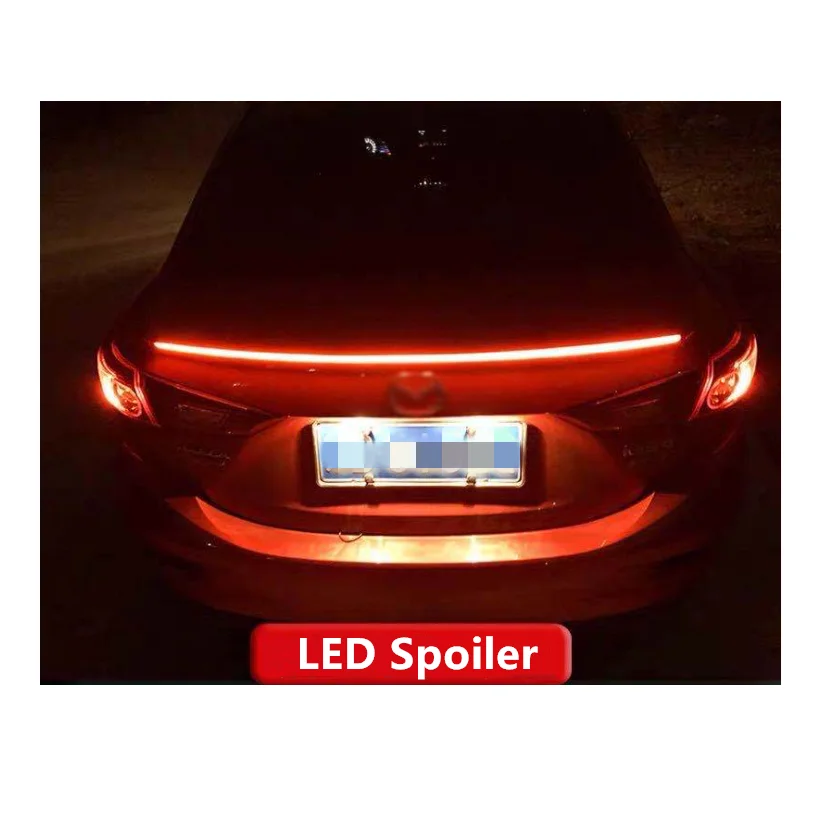 New Arrival LED Rear Spoiler For MAZDA 3 AXELA Upgrade Sport Boot Spoiler With LED Lamp