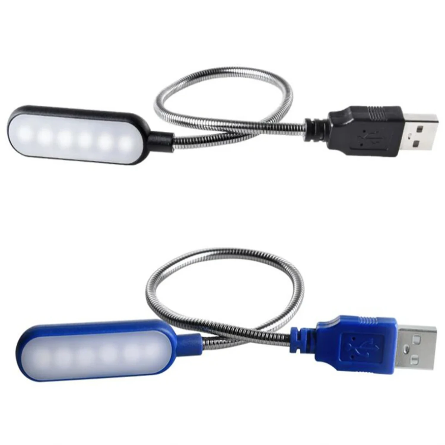 Portable Mini Flexible USB Reading Lamp for Laptop Notebook PC Computer - Adjustable Table Light for Power Bank - Night Lights w