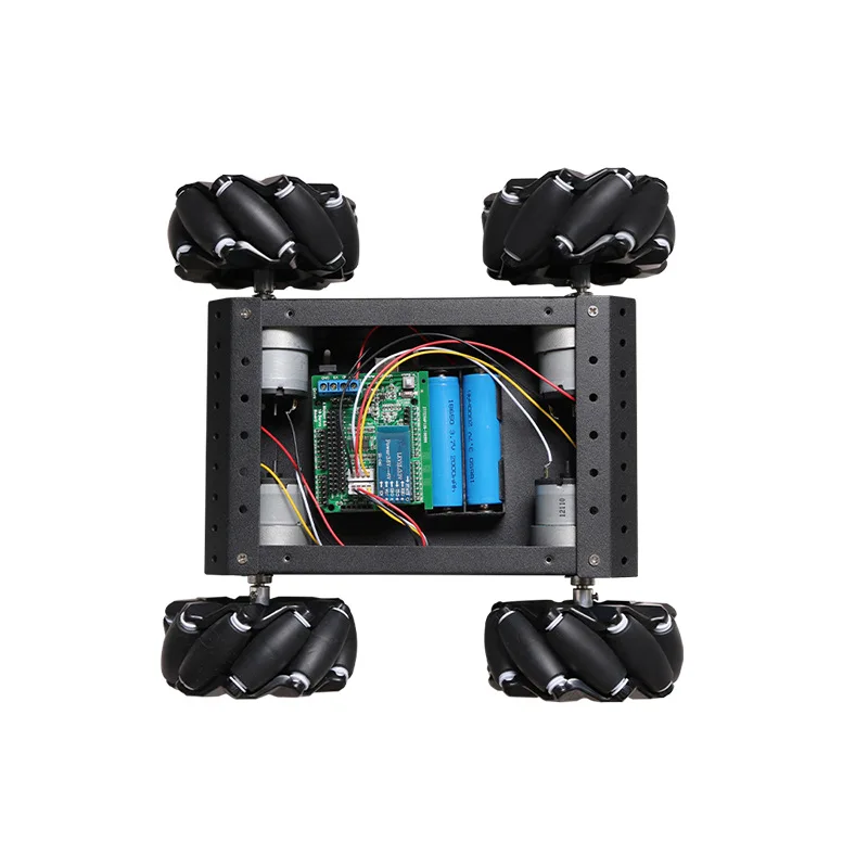 McNamum 휠 알루미늄 자동차 섀시 DIY 초음파 지능형 장애물 회피 자동차 4WD 4 륜 구동 섀시