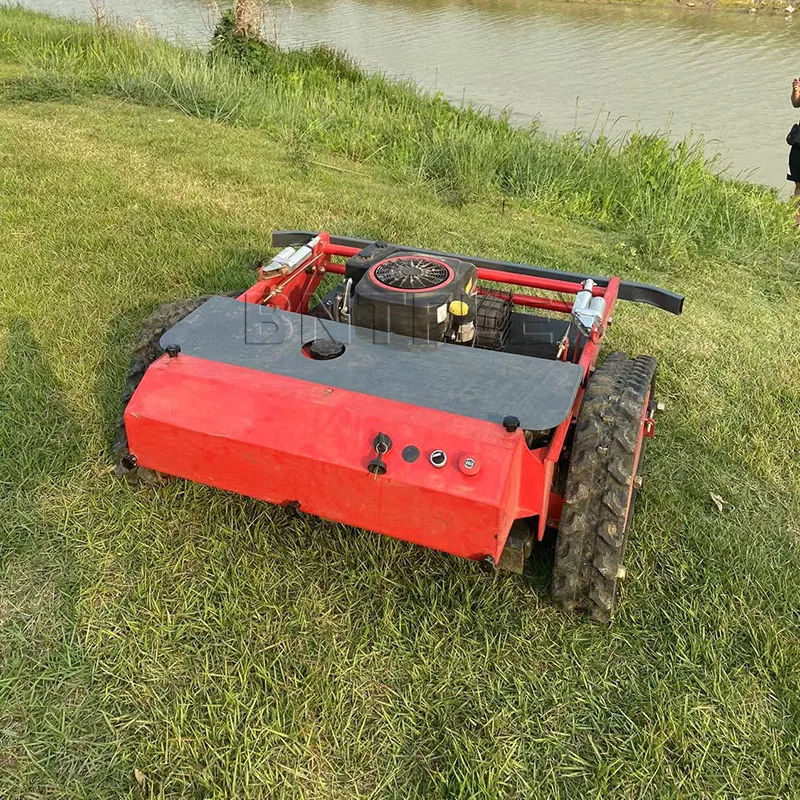 Professionele 16hp 80Cm Werkbreedte Grassnijmachine Batterij Type Benzine Afstandsbediening Robotmaaier