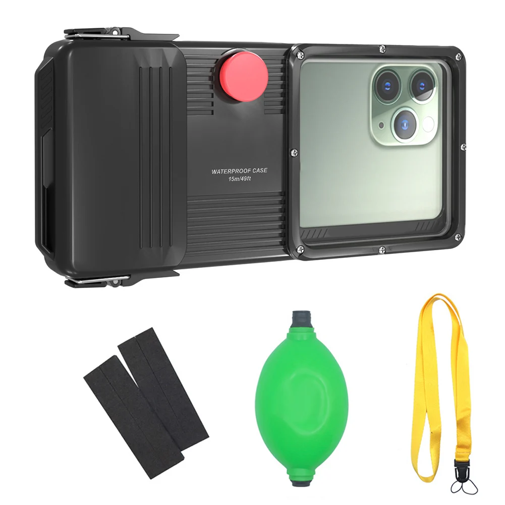 

High Performance Waterproof Phone Case Designed for Underwater Use with Support for Full Screens Up to 6 7 Inches