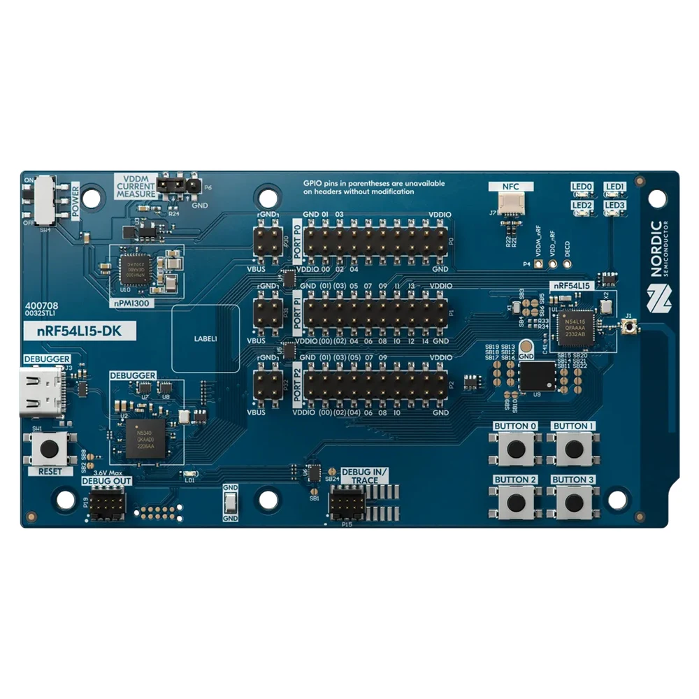 Placa de desenvolvimento nRF54L15-DK série nrf54 sem fio soc suporte malha bluetooth, rosca, matéria, kit de desenvolvimento de baixa energia 2.4g
