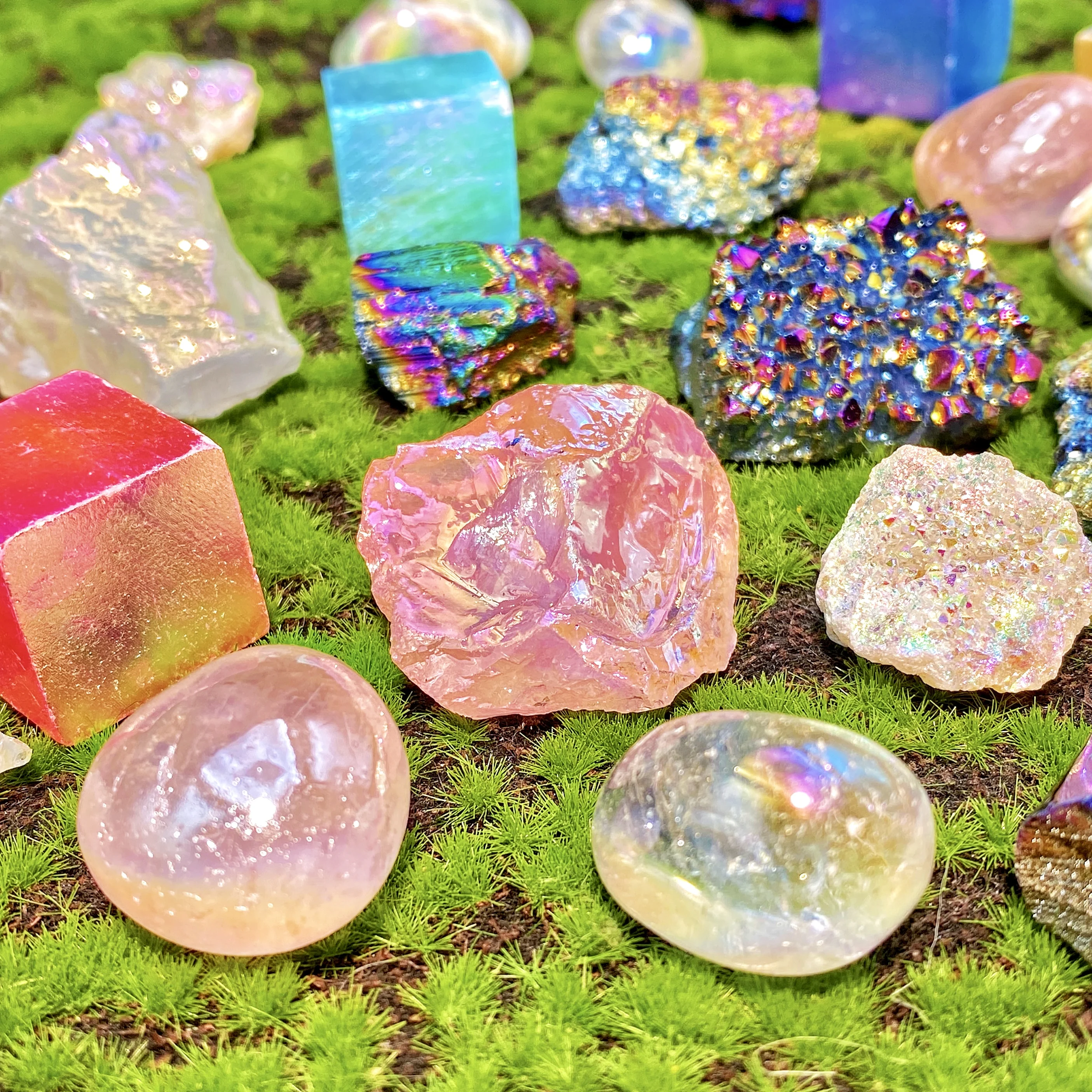 Mystery Box 100g/300g/500g Mixed Aura Raw Stone And Tumble Stone Blind Box,Exciting,Raw Stone And Tumble Stone Random Selection