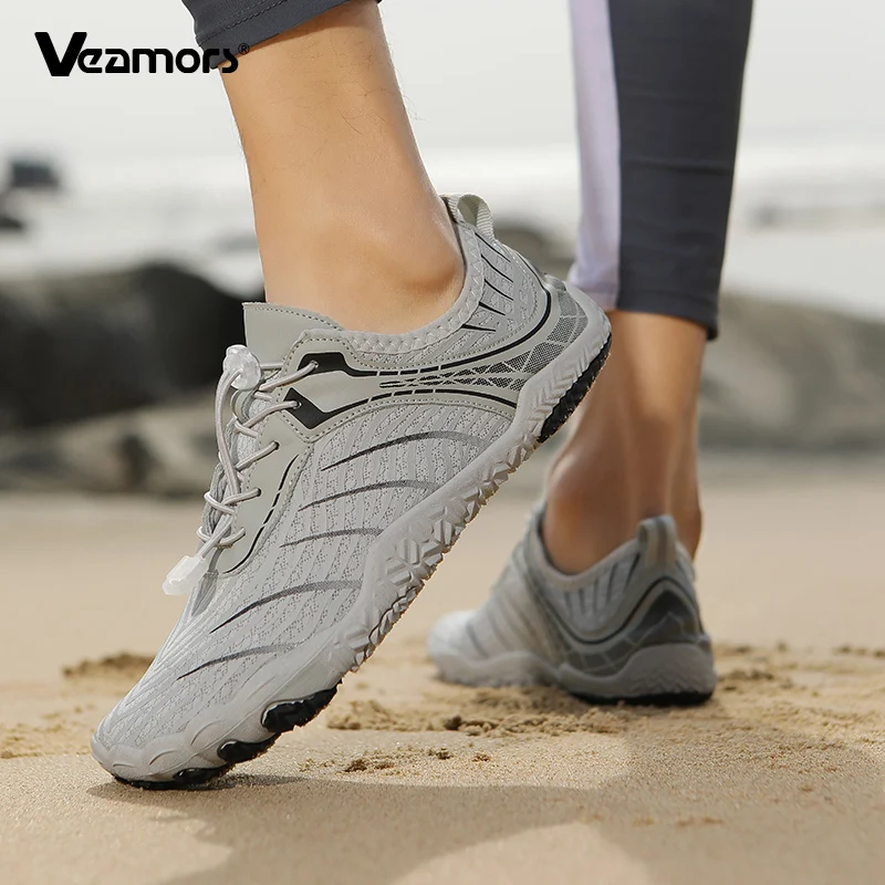 VEAMORS Beach Wading Shoes Aqua Shoes for Women Water Sports Shoes Men Quick Dry Wading Sneakers Boating Surfing Wading Trainers