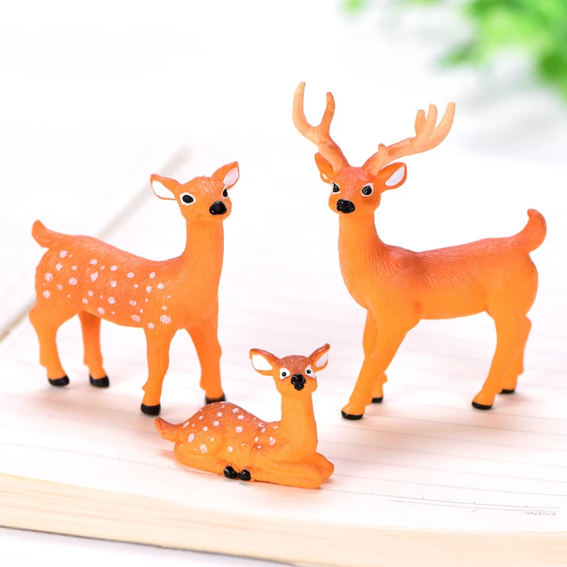 

Simulation Sika Deer Ornaments Fish Aquarium Decor Artificial Deer Fish Tank Decoration Animal Figurine Dollhouse Home Decor