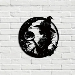 Beautiful Metal Witch Wall Art Wall Decor, Boys And Girls Room Kindergarten Living Room Nursery Bedroom Decor Sticker Iron Art
