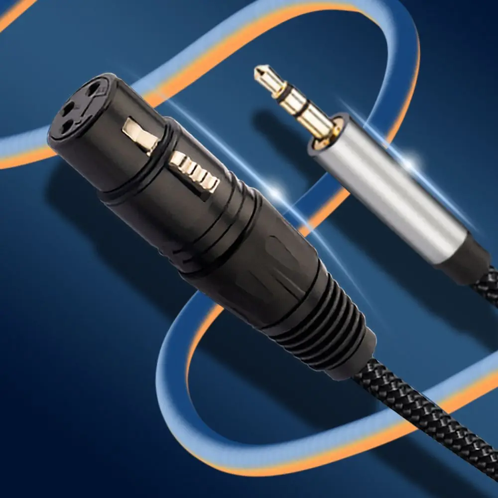 

3.5mm To XLR Female Microphone Audio Cable Balanced AUX Speaker Mic Adapter Cable Stable Connection Copper
