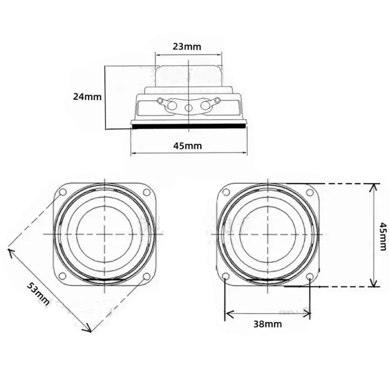 Imagem -02 - Alto-falante Magnético Interno de Frequência Total o 5w 10w Baixo Multimídia Alto-falante com Orifício de Fixação 45 mm 1pc