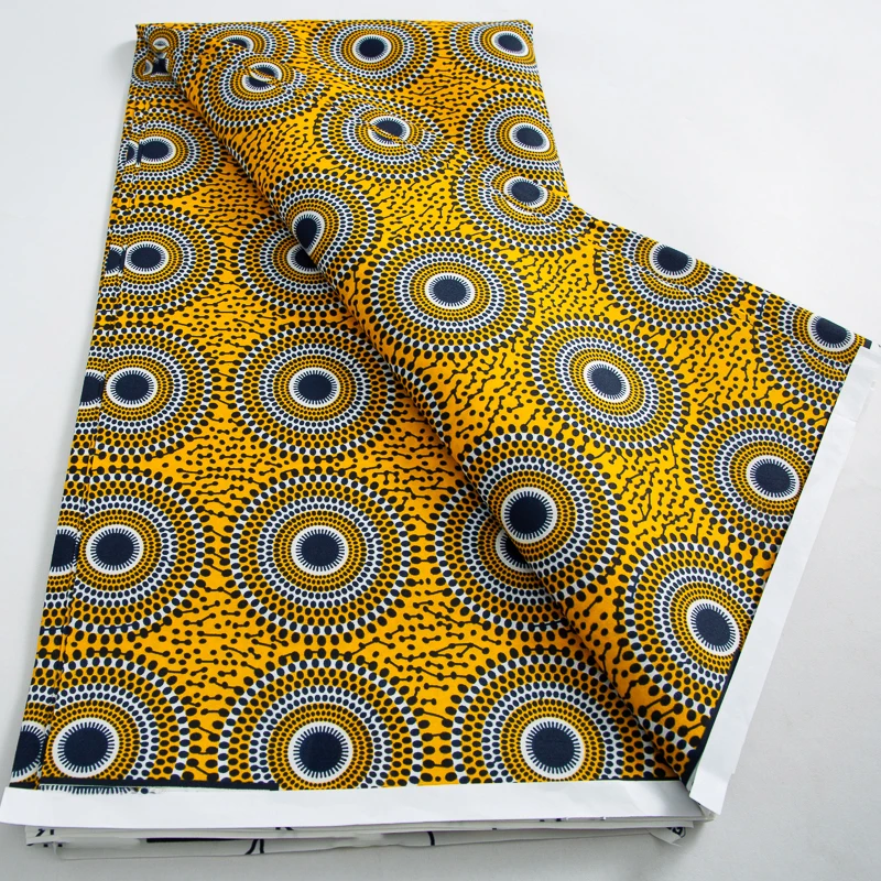 African Wax Fabric 2024 Ankara Wax Fabric Prints Tissu Patchwork Block Batik Polyester For Dresses DIY Cloth Sewing Materials