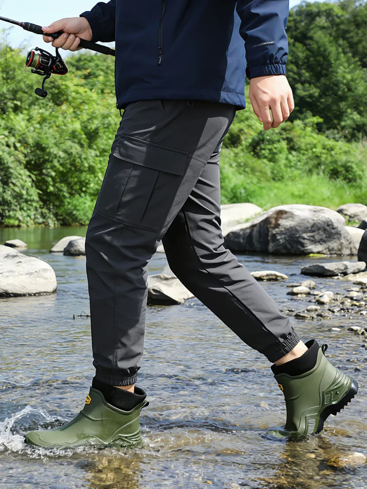 Winter Warme Plus Paar-Regenstiefel Wasserdichte Herren-Wasserschuhe Outdoor Herren-Gummischuhe Modische Angelstiefel Arbeitsstiefel – Detail 13