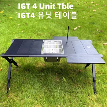 캠핑 IGT 테이블 Igt 4 유닛 테이블, 휴대용 알루미늄 합금, 초경량 접이식 캠핑 데스크, 피크닉 전술 IGT 테이블, 신제품마스터 테이블