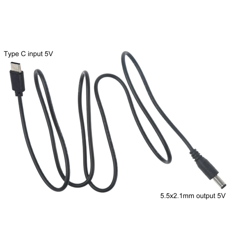 CPDD USB C Typ-C auf 5,5 2,1 mm Hohlstecker 5 Stromkabel für LCD-Monitor-Radio