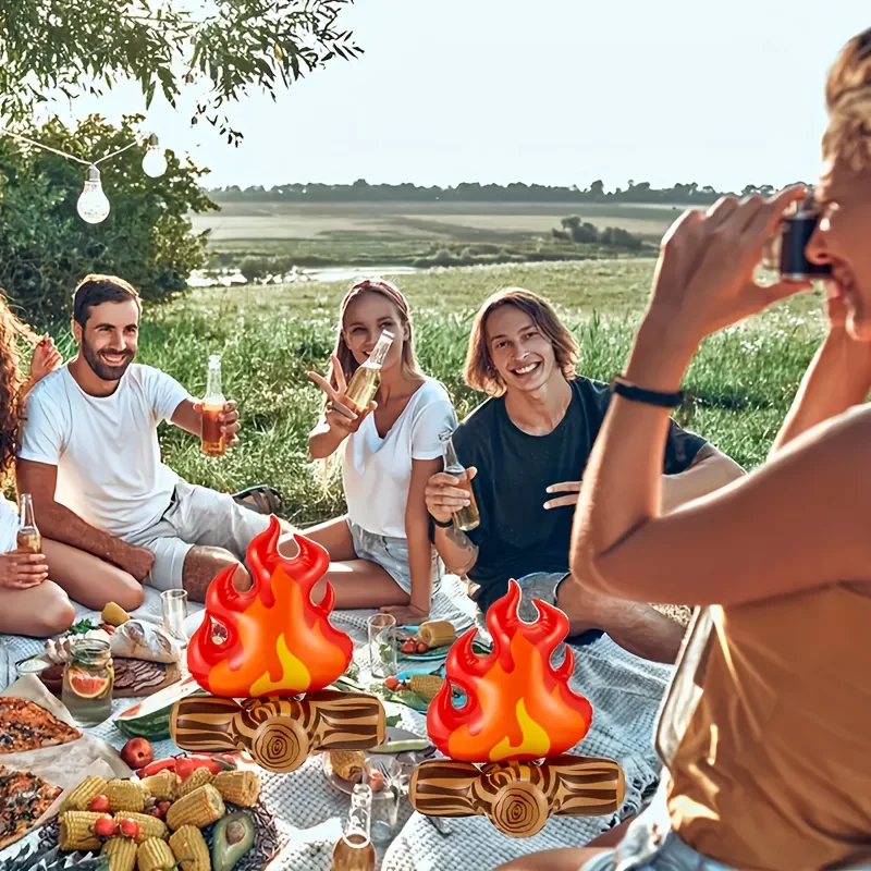 1/2 stücke PVC Aufblasbare Künstliche Lagerfeuer Rahmenlose Kunststoff Camping Party Dekoration Indoor Outdoor Szene Requisiten Thanksgiving – Detail 1