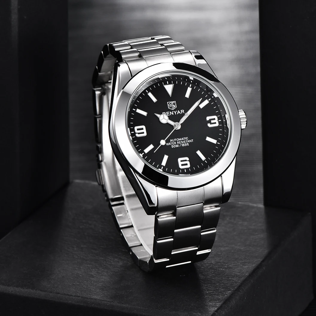 

BENYAR Automatic Men Watches 2023 NEW Stainless steel material Waterproof Luxury Men Mechanical Wristwatch Relogio Masculino