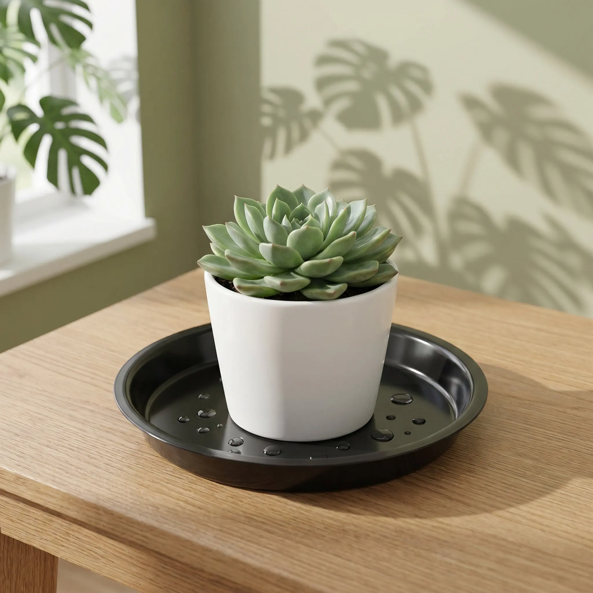 16Pcs Plastic Plant Tray Round Saucer for Pots Leak Proof Soil Water Containment Drip Tray for Houseplants Garden Planter