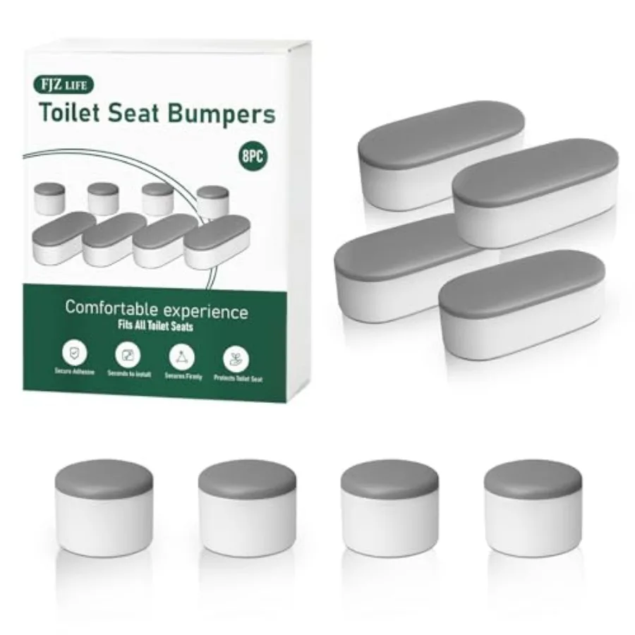 

Toilet Seat Bumpers For Bidet And Lid Attachment Replacement, 8 Pcs Universal Non-Slip Toilet Seat Spacers:For Bidet and Toilet