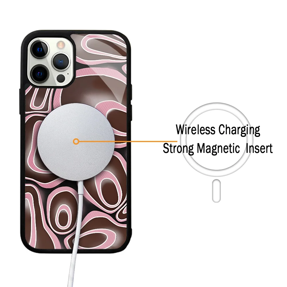 About-face Phone Case For IPhone 11 12 13 14 15 Plus Pro Max Mirror Acrylic Cover For Magsafe Wireless Charging