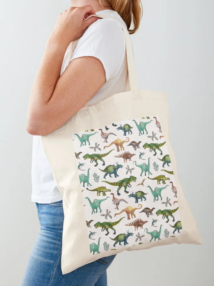

Dino-Mite Dreams for kids Trendy dinosaur pattern Unique gift idea. Tote Bag hand bag tote bag men