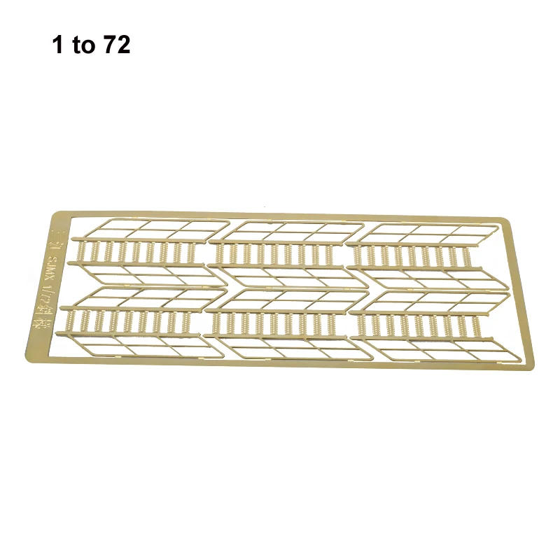 1Set Simulated Model Ship Etching Ladder 1:72 1:100 1:150 1:200 Brass Etched Sheet Micro Stairs for Remote Control Boat Assembly