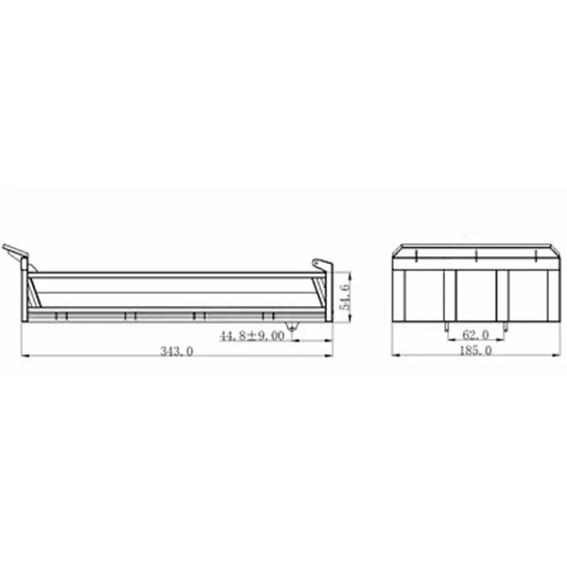 Boîte à trémie de chargement entièrement en métal en acier inoxydable, carrosserie de voiture 1/14 pour Tamiya Lesu pour Scania Man, pièces de voiture Actros Volvo, camion Rc