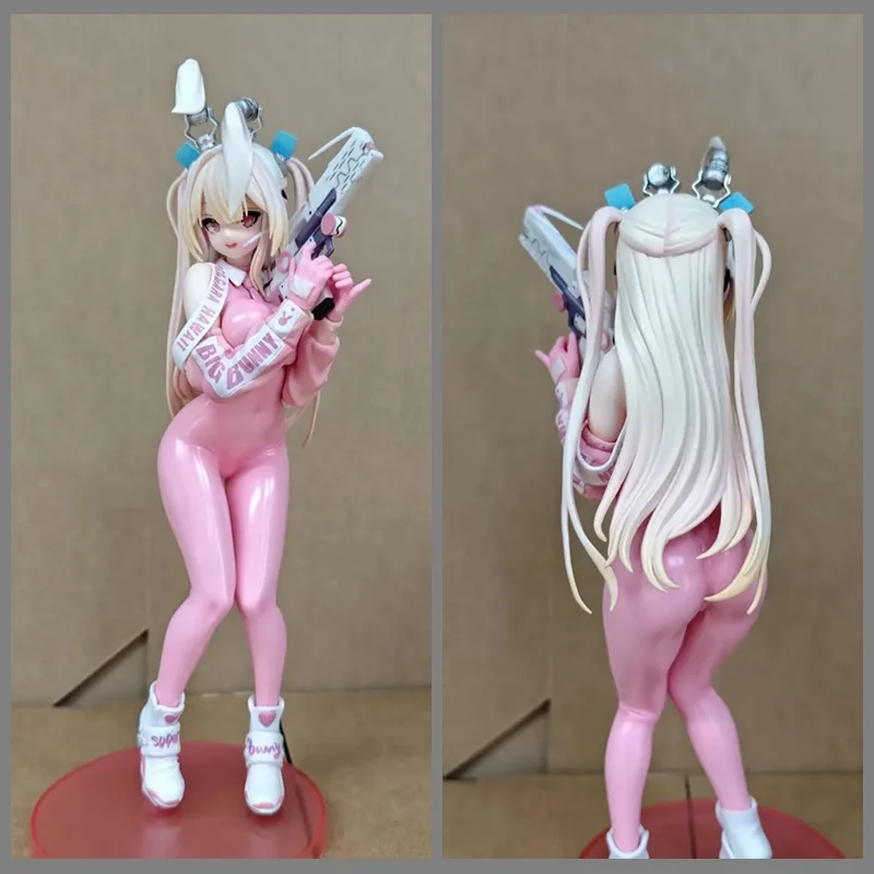 

Super Rabbit Anime Figure Pink Mechanical Standing Pose Cute Collectible Toy