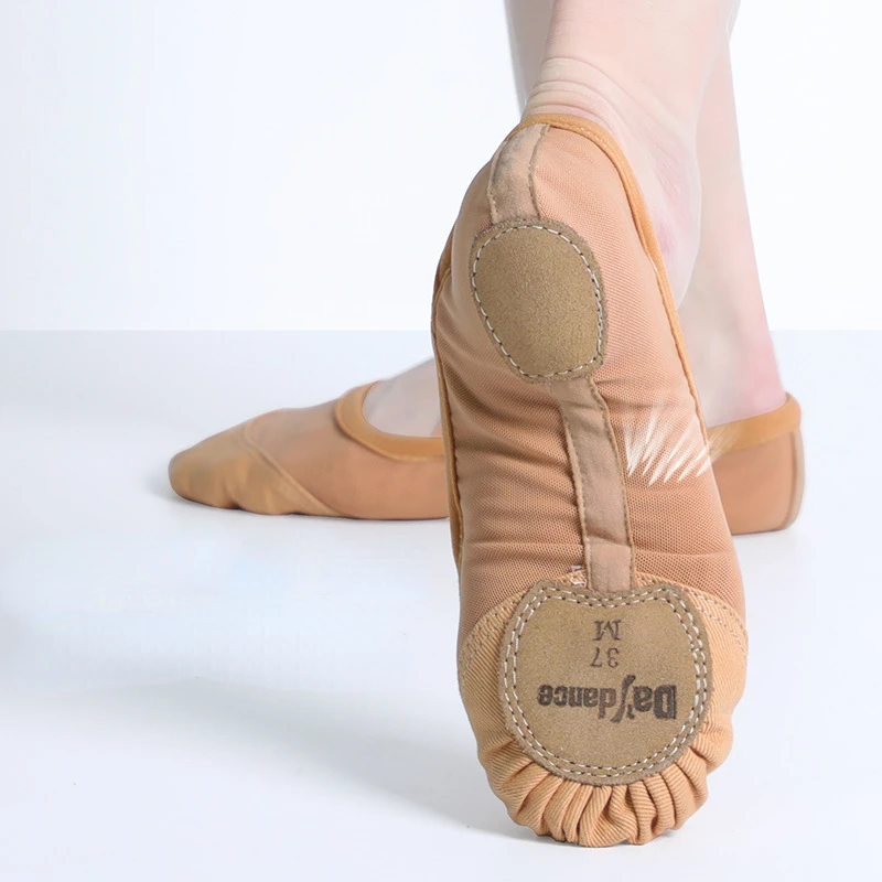 Elastic Mesh Ballet Shoes for Women Adult Soft Split Sole Girls Ballet Slippers High Quality Breathable Ballerina Dance Shoes