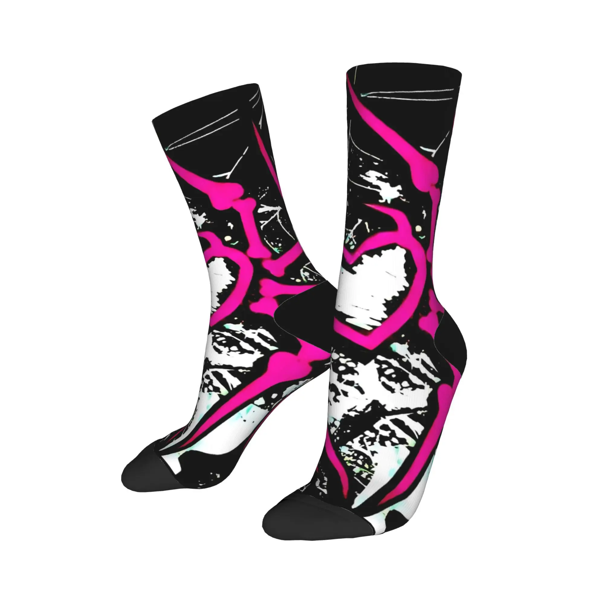 AJ Lee Wrestling Divas Calzini Calze grafiche Calzini da uomo anti-sudore Calzini da corsa invernali morbidi e traspiranti