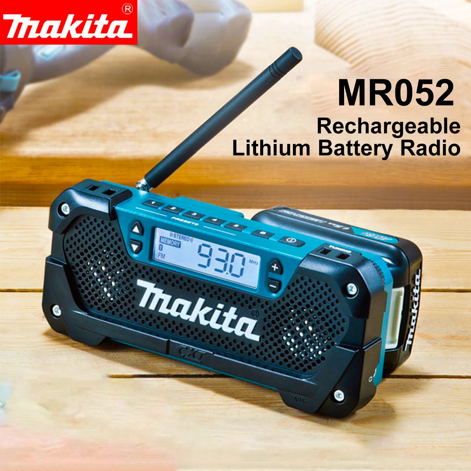 

Перезаряжаемое радио Makita MR052, 12 В, зарядка литиевой батареи, радио, уличный портативный приемник для вещания, внешнее освещение, радио AM