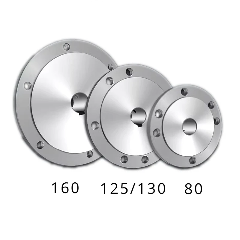 Flange,No keyway chuck motor shaft flange,for self centering K11-80 K12-80,Inner hole 12-25mm chuck flange plate