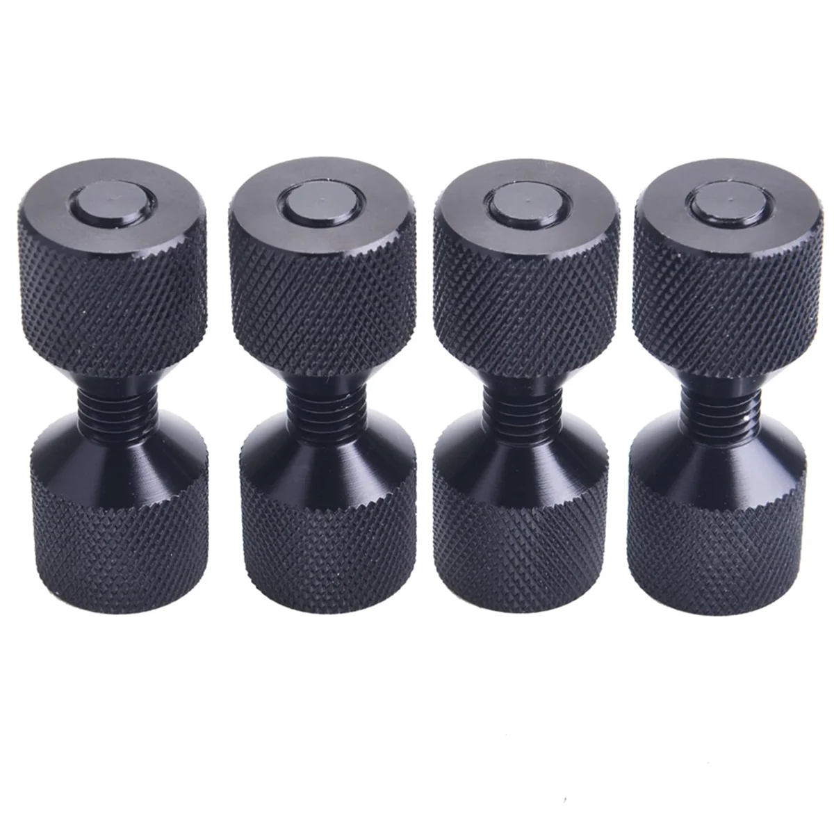 1-1/8inch Two Hole Pins Aluminum Construction 2 Hole Flange Alignment Pin with Anodized Oxide Black 4Pcs