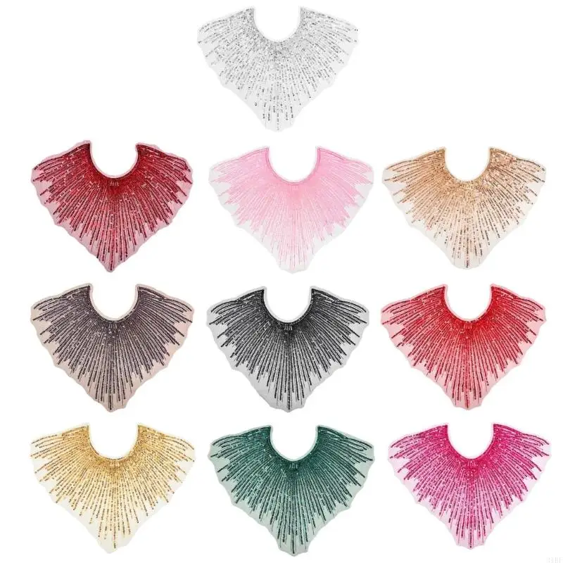 31bf elegante colar falso com colar bordado com elegante