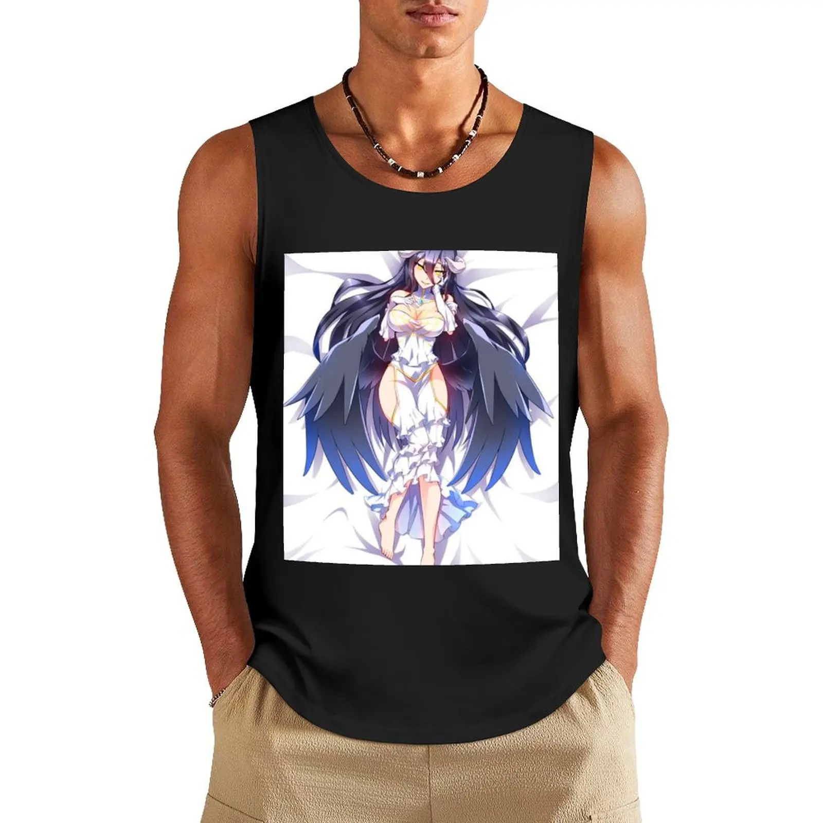 

Loli Albedo from Overlord Anime 2 Tank Top Fitness men clothing singlet for men