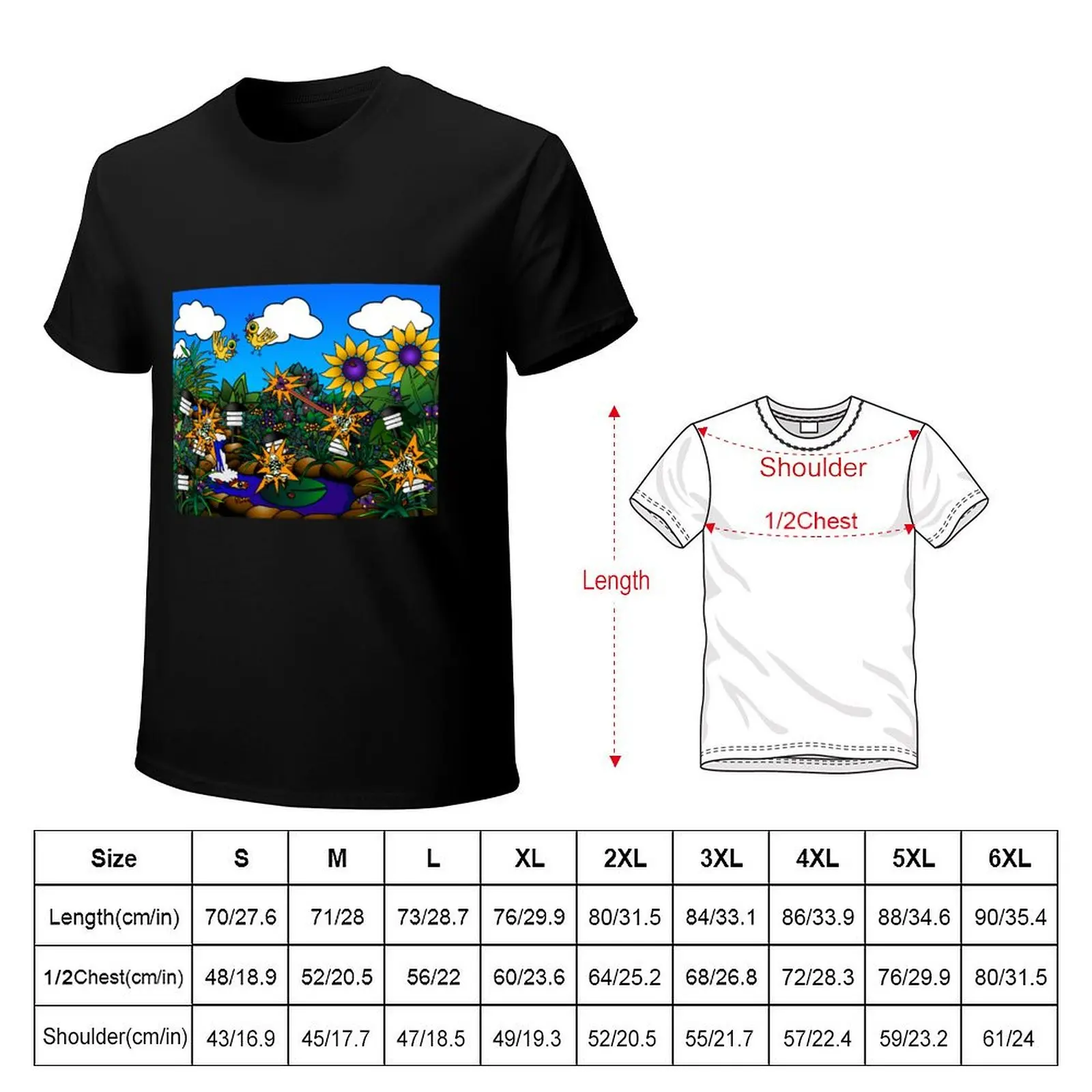 Electric Frogs by Amanda M Lucas T-Shirt Basic Short Sleeve T-Shirt for Men