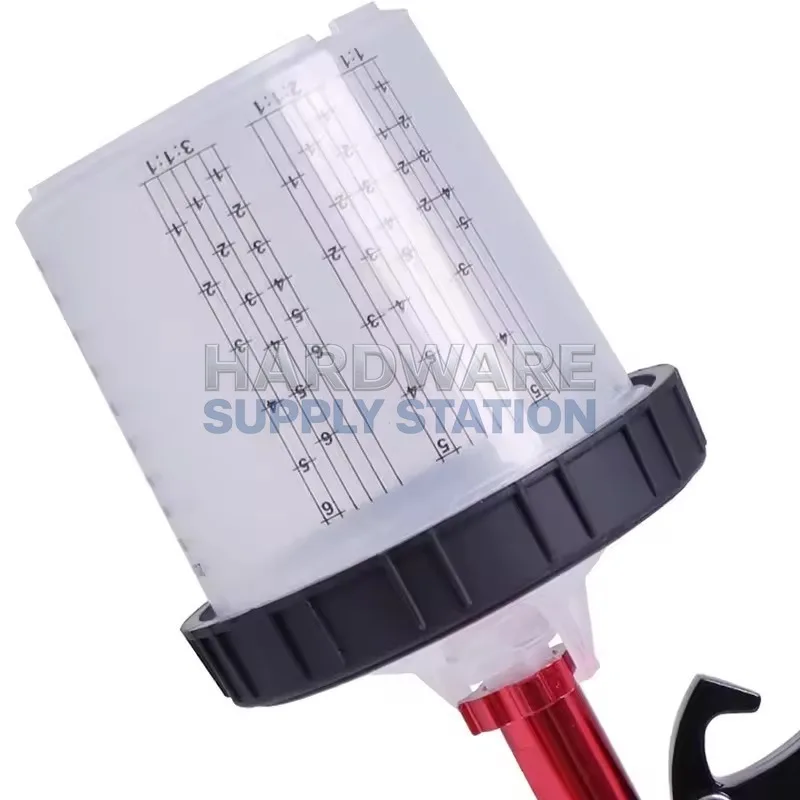 

Spray gun specific non cleaning paint cup, 600ml upper pot type, thickened aluminum conversion head, durable and sturdy